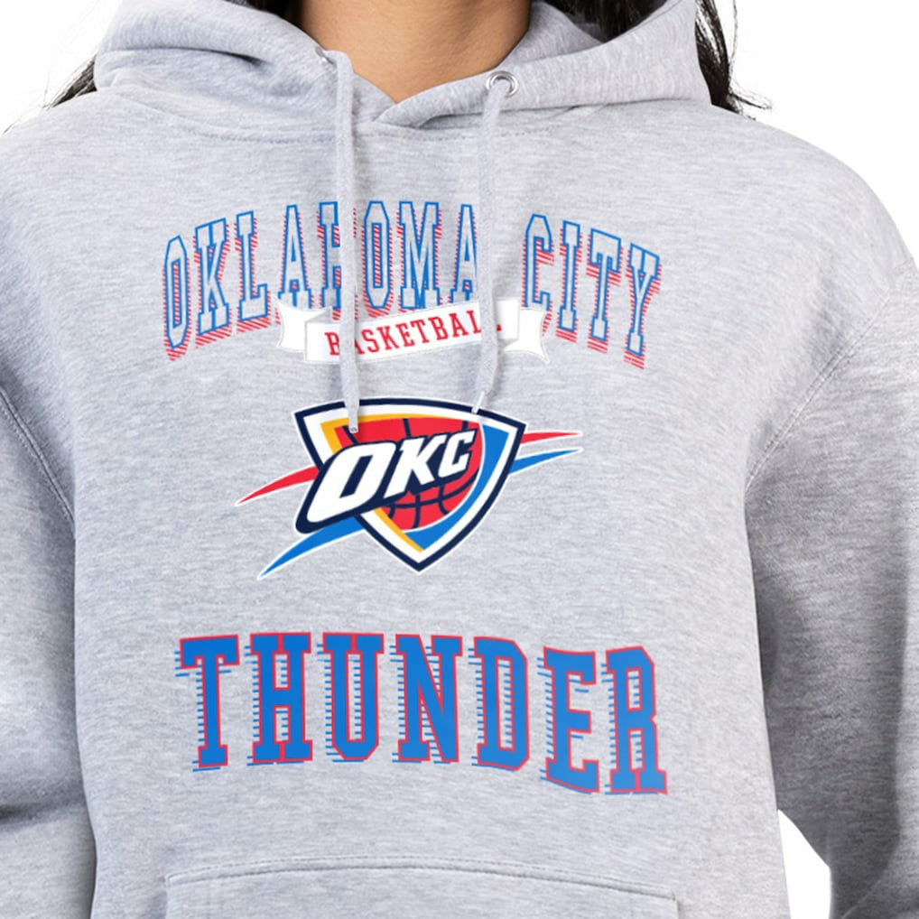 NBA - Oklahoma City Thunder G-III 4Her by Carl Banks Women's Graphic Fleece Pullover Hoodie - Heather Gray