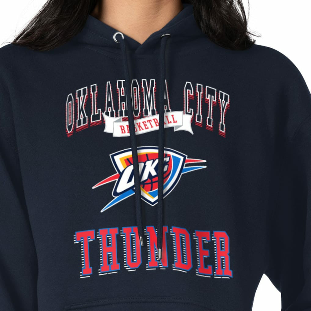 NBA - Oklahoma City Thunder G-III 4Her by Carl Banks Women's Graphic Fleece Pullover Hoodie - Navy