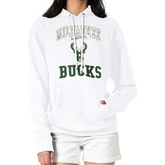 NBA - Milwaukee Bucks G-III 4Her by Carl Banks Women's Graphic Fleece Pullover Hoodie - White
