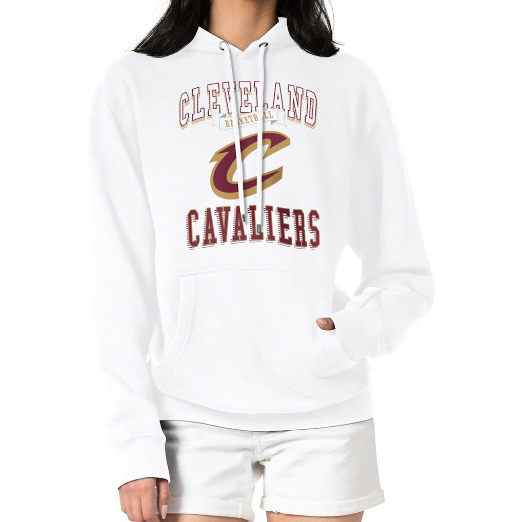 NBA - Cleveland Cavaliers G-III 4Her by Carl Banks Women's Graphic Fleece Pullover Hoodie - White