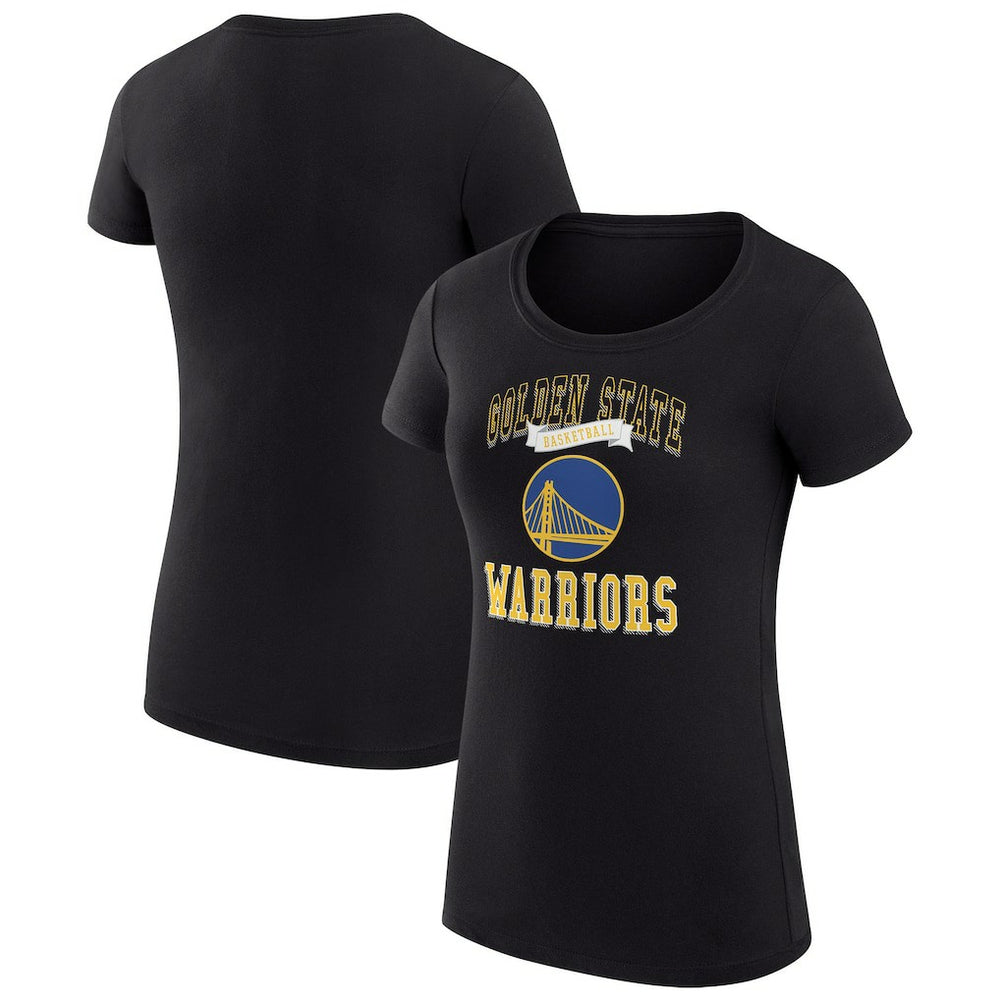 NBA - Golden State Warriors G-III 4Her by Carl Banks Women's Super-Slim Fit Lightweight Team Logo T-Shirt - Black
