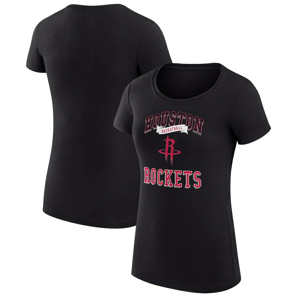NBA - Houston Rockets G-III 4Her by Carl Banks Women's Super-Slim Fit Lightweight Team Logo T-Shirt - Black