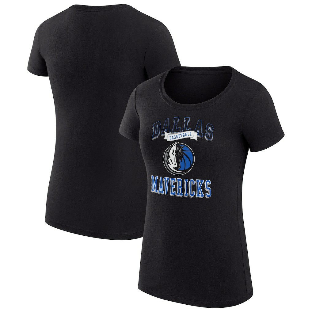 NBA - Dallas Mavericks G-III 4Her by Carl Banks Women's Super-Slim Fit Lightweight Team Logo T-Shirt - Black