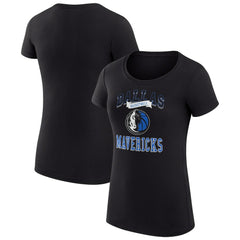 NBA - Dallas Mavericks G-III 4Her by Carl Banks Women's Super-Slim Fit Lightweight Team Logo T-Shirt - Black