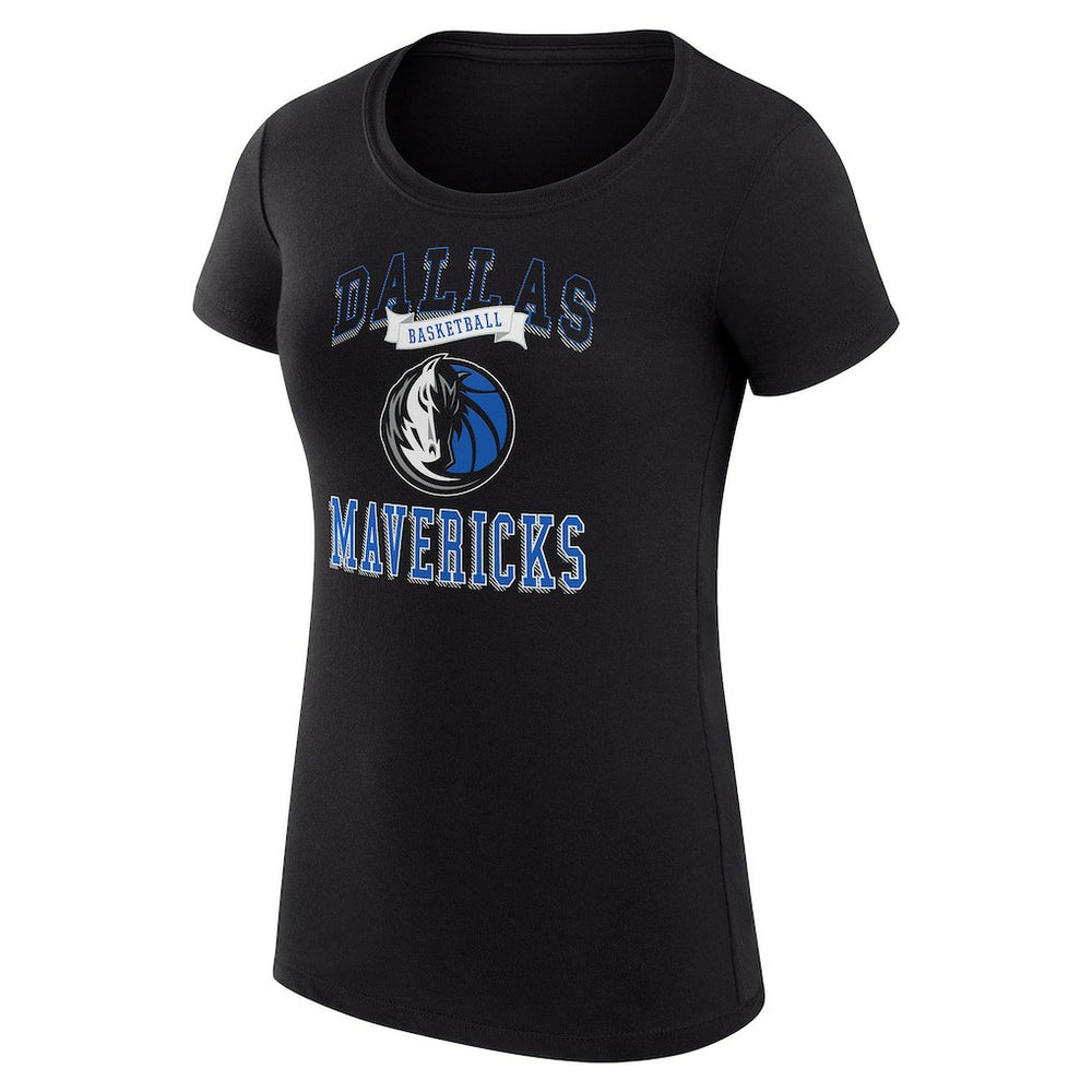 NBA - Dallas Mavericks G-III 4Her by Carl Banks Women's Super-Slim Fit Lightweight Team Logo T-Shirt - Black