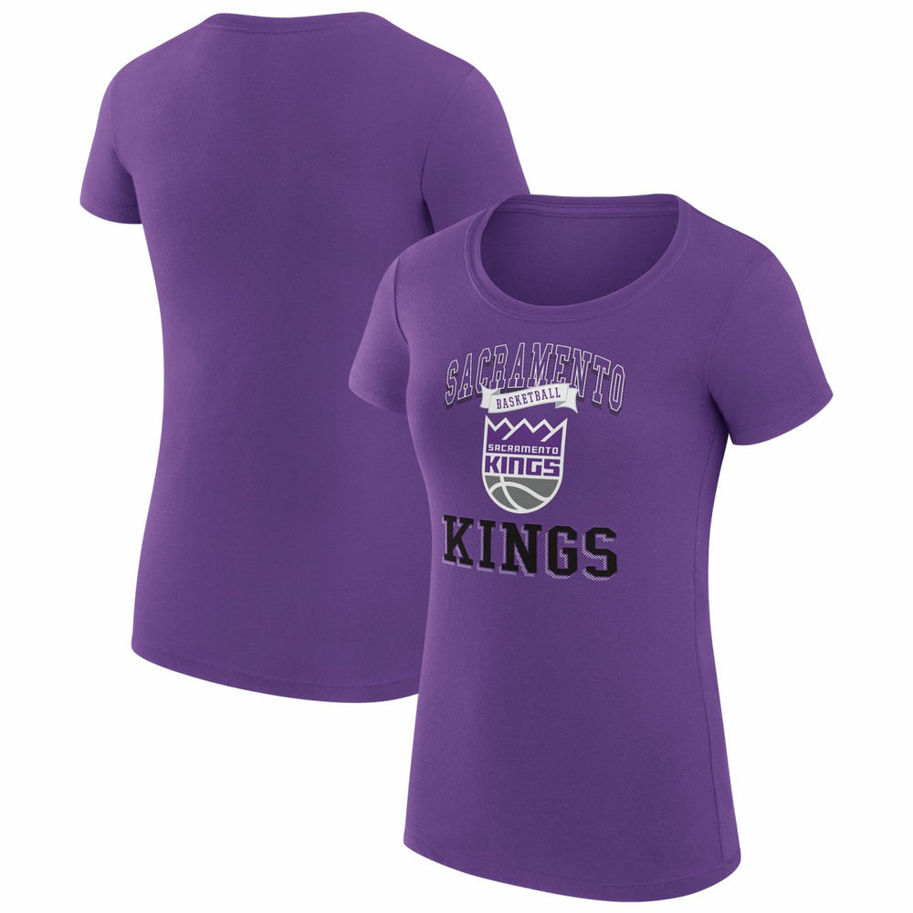 NBA - Sacramento Kings G-III 4Her by Carl Banks Women's Super-Slim Fit Lightweight Team Logo T-Shirt - Purple
