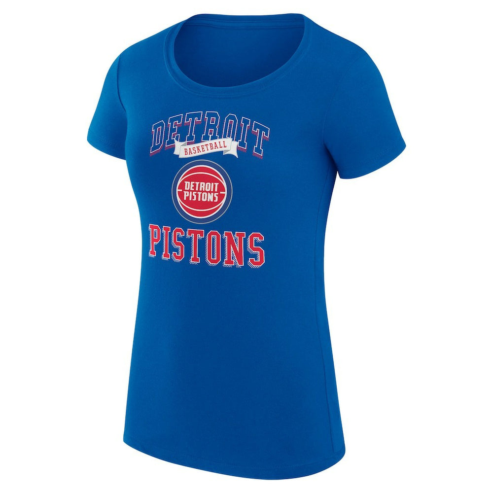 NBA - Detroit Pistons G-III 4Her by Carl Banks Women's Super-Slim Fit Lightweight Team Logo T-Shirt - Blue