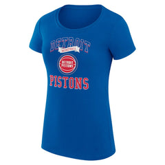NBA - Detroit Pistons G-III 4Her by Carl Banks Women's Super-Slim Fit Lightweight Team Logo T-Shirt - Blue