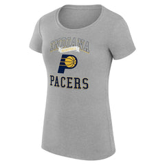 NBA - Indiana Pacers G-III 4Her by Carl Banks Women's Super-Slim Fit Lightweight Team Logo T-Shirt - Heather Gray