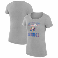 NBA - Oklahoma City Thunder G-III 4Her by Carl Banks Women's Super-Slim Fit Lightweight Team Logo T-Shirt - Heather Gray