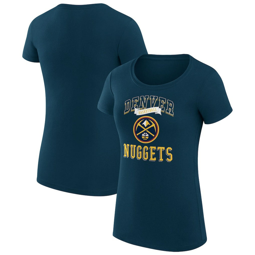 NBA - Denver Nuggets G-III 4Her by Carl Banks Women's Super-Slim Fit Lightweight Team Logo T-Shirt - Navy