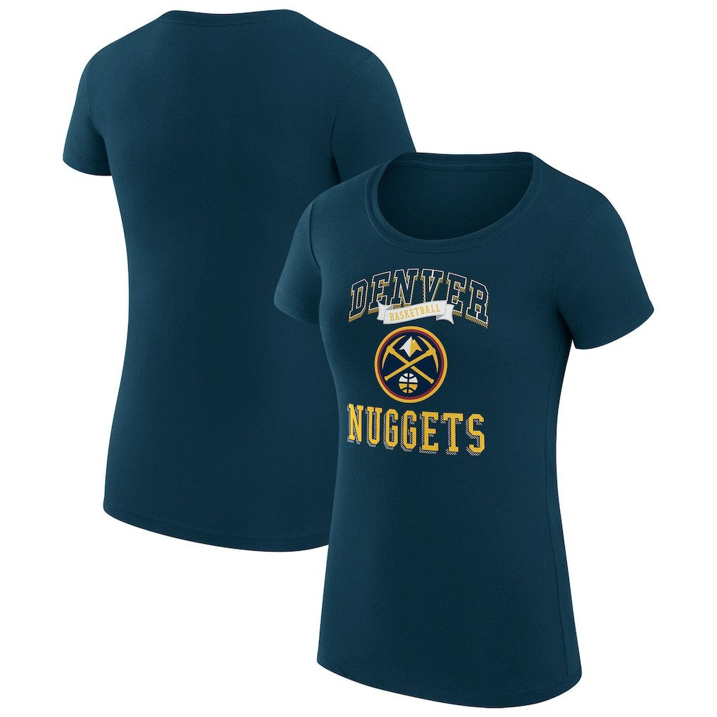 NBA - Denver Nuggets G-III 4Her by Carl Banks Women's Super-Slim Fit Lightweight Team Logo T-Shirt - Navy