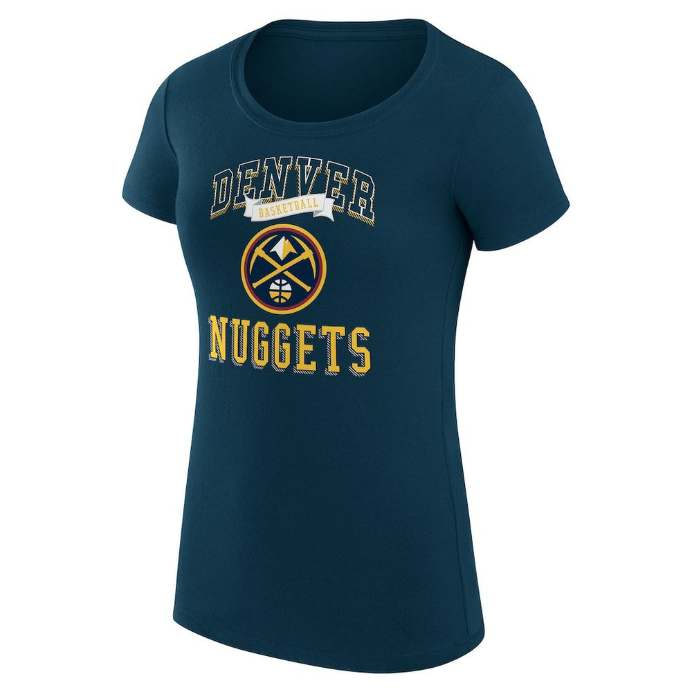NBA - Denver Nuggets G-III 4Her by Carl Banks Women's Super-Slim Fit Lightweight Team Logo T-Shirt - Navy