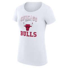 NBA - Chicago Bulls G-III 4Her by Carl Banks Women's Super-Slim Fit Lightweight Team Logo T-Shirt - White
