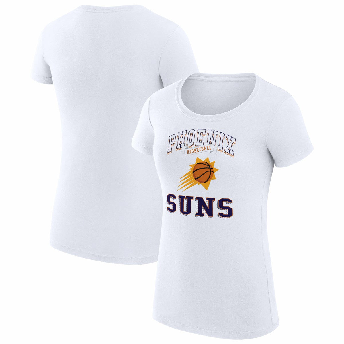 NBA - Phoenix Suns G-III 4Her by Carl Banks Women's Super-Slim Fit Lightweight Team Logo T-Shirt - White