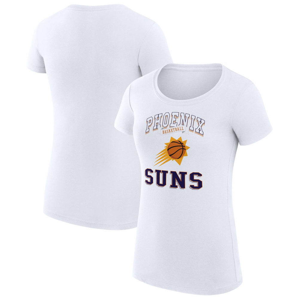 NBA - Phoenix Suns G-III 4Her by Carl Banks Women's Super-Slim Fit Lightweight Team Logo T-Shirt - White