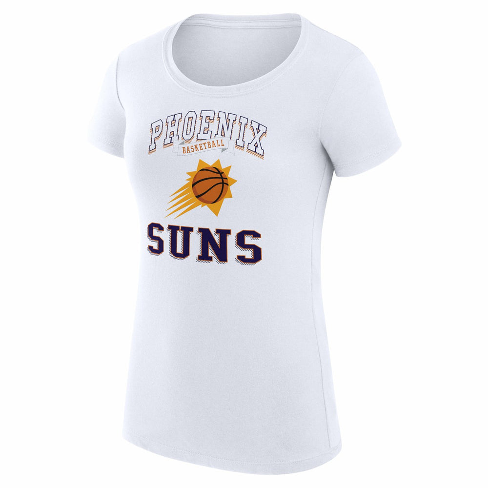 NBA - Phoenix Suns G-III 4Her by Carl Banks Women's Super-Slim Fit Lightweight Team Logo T-Shirt - White