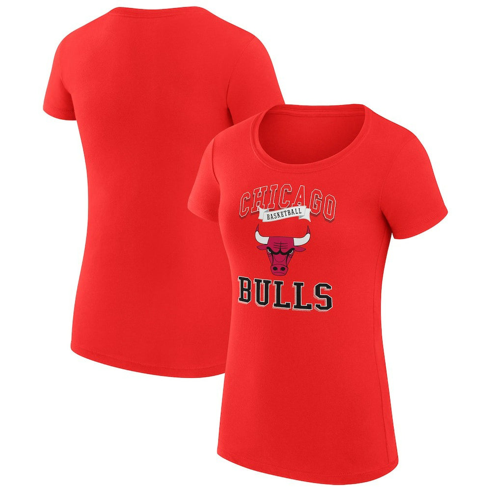 NBA - Chicago Bulls G-III 4Her by Carl Banks Women's Super-Slim Fit Lightweight Team Logo T-Shirt - Red