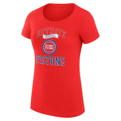NBA - Detroit Pistons G-III 4Her by Carl Banks Women's Super-Slim Fit Lightweight Team Logo T-Shirt - Red