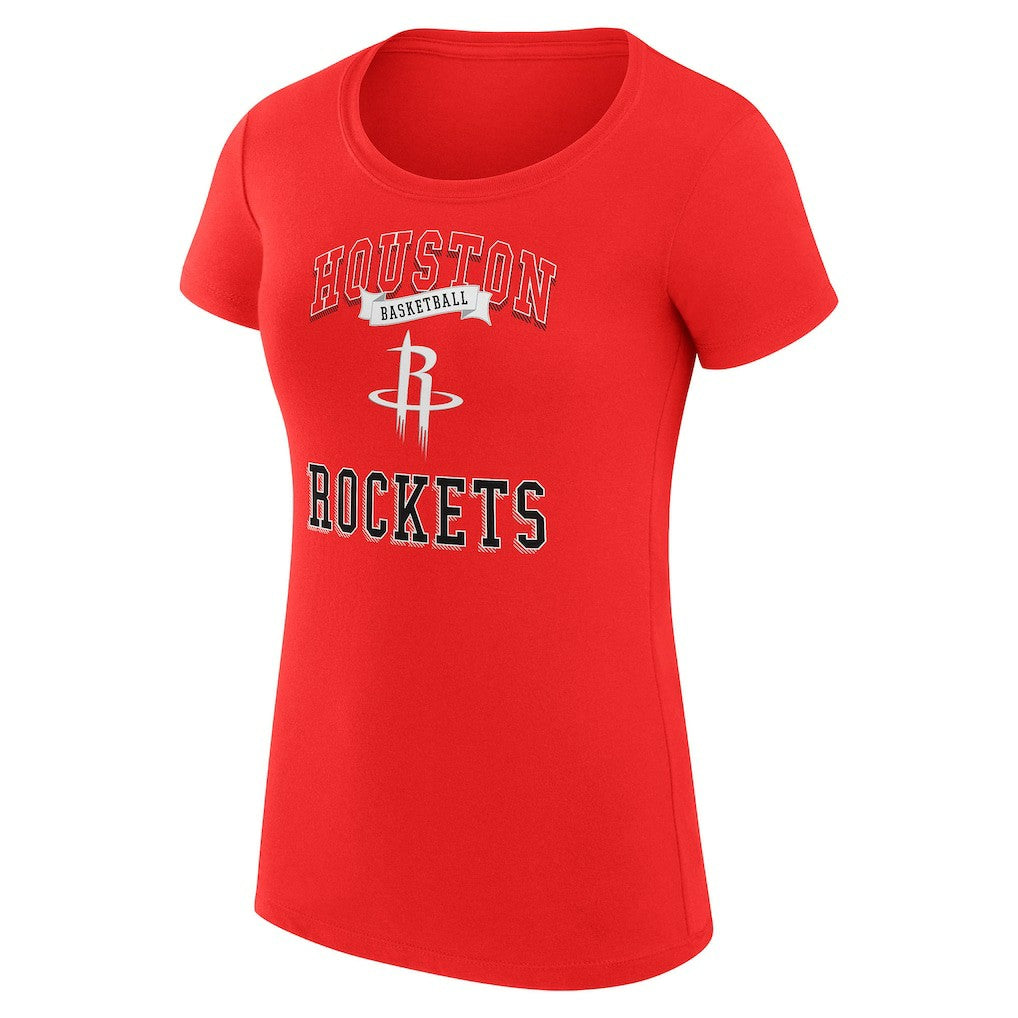 NBA - Houston Rockets G-III 4Her by Carl Banks Women's Super-Slim Fit Lightweight Team Logo T-Shirt - Red