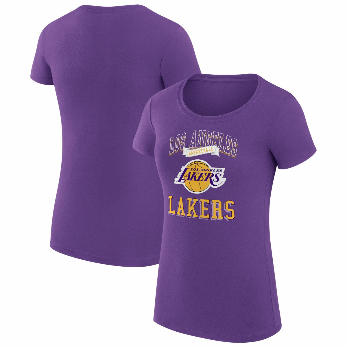 NBA - Los Angeles Lakers G-III 4Her by Carl Banks Women's Super-Slim Fit Lightweight Team Logo T-Shirt - Purple