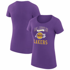 NBA - Los Angeles Lakers G-III 4Her by Carl Banks Women's Super-Slim Fit Lightweight Team Logo T-Shirt - Purple