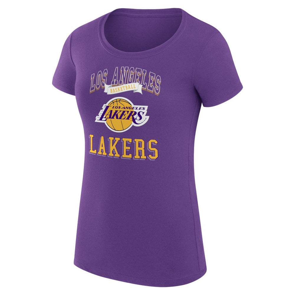 NBA - Los Angeles Lakers G-III 4Her by Carl Banks Women's Super-Slim Fit Lightweight Team Logo T-Shirt - Purple