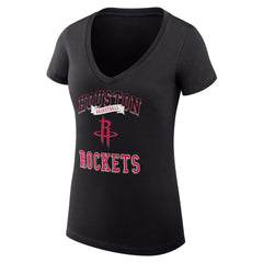 NBA - Houston Rockets G-III 4Her by Carl Banks Women's Super-Slim Fit Lightweight Team Logo V-Neck T-Shirt - Black