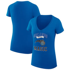 NBA - Orlando Magic G-III 4Her by Carl Banks Women's Super-Slim Fit Lightweight Team Logo V-Neck T-Shirt - Blue