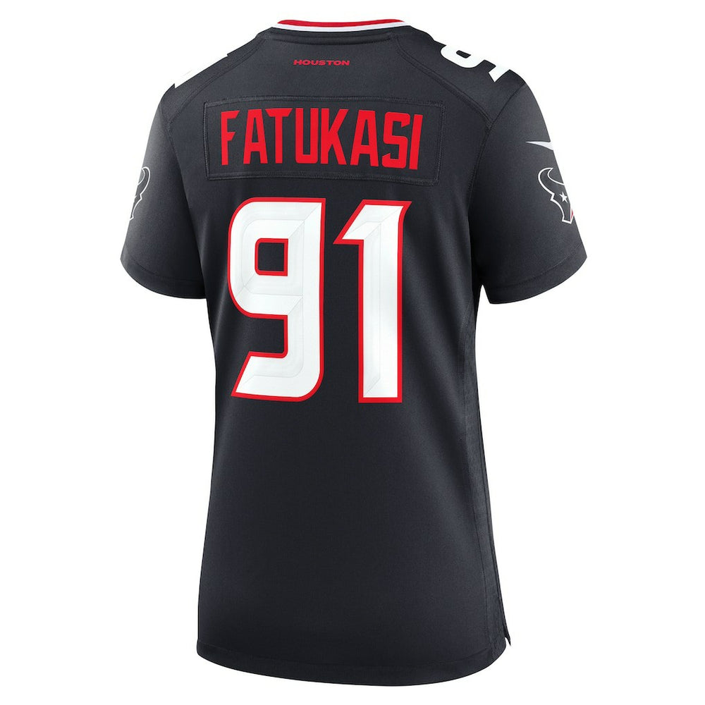 Folorunso Fatukasi Houston Texans Women's Team Game Jersey Navy - Nike