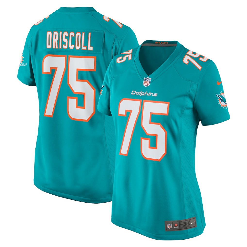 Jack Driscoll Miami Dolphins Women's Team Game Jersey Aqua - Nike