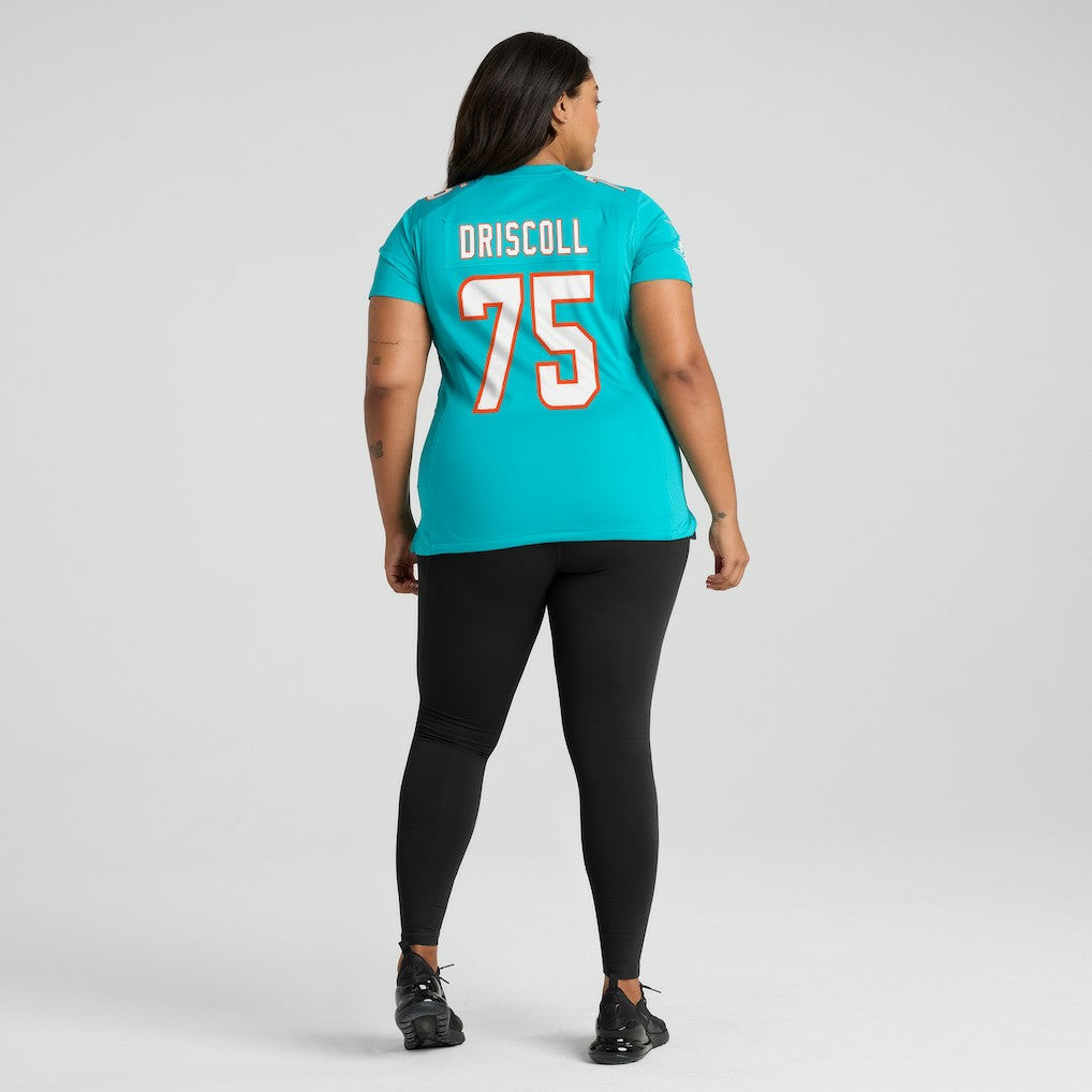 Jack Driscoll Miami Dolphins Women's Team Game Jersey Aqua - Nike