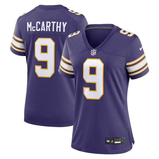 J.J. McCarthy Minnesota Vikings Women's 2nd Alternate Player Game Jersey - Purple | NFL Jerseys