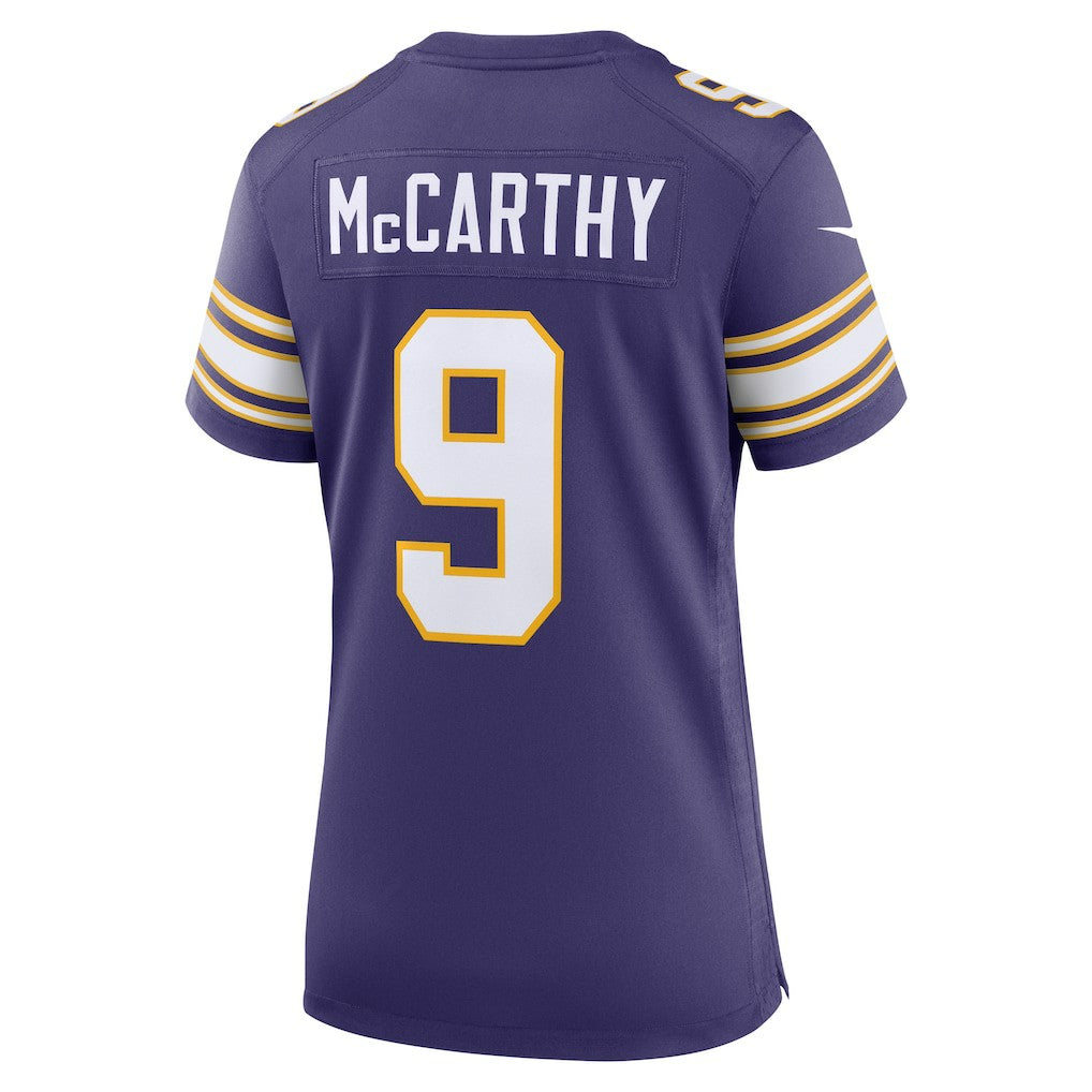 J.J. McCarthy Minnesota Vikings Women's 2nd Alternate Player Game Jersey Purple - Nike