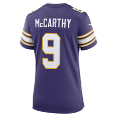 J.J. McCarthy Minnesota Vikings Women's 2nd Alternate Player Game Jersey Purple - Nike