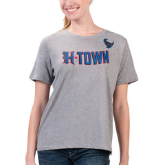 Houston Texans G-III 4Her by Carl Banks Women's Super-Slim Fit Lightweight H-Town T-Shirt Heather Gray - NFL