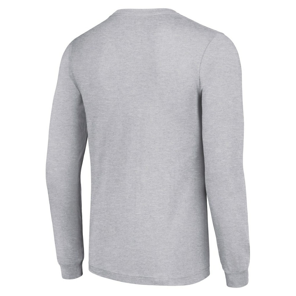 Minnesota Wild - Starter Four Team Name Logo Long Sleeve Graphic T-Shirt Heather Gray