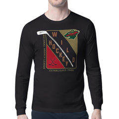 Minnesota Wild - Starter Shield Long Sleeve Graphic T-Shirt Black