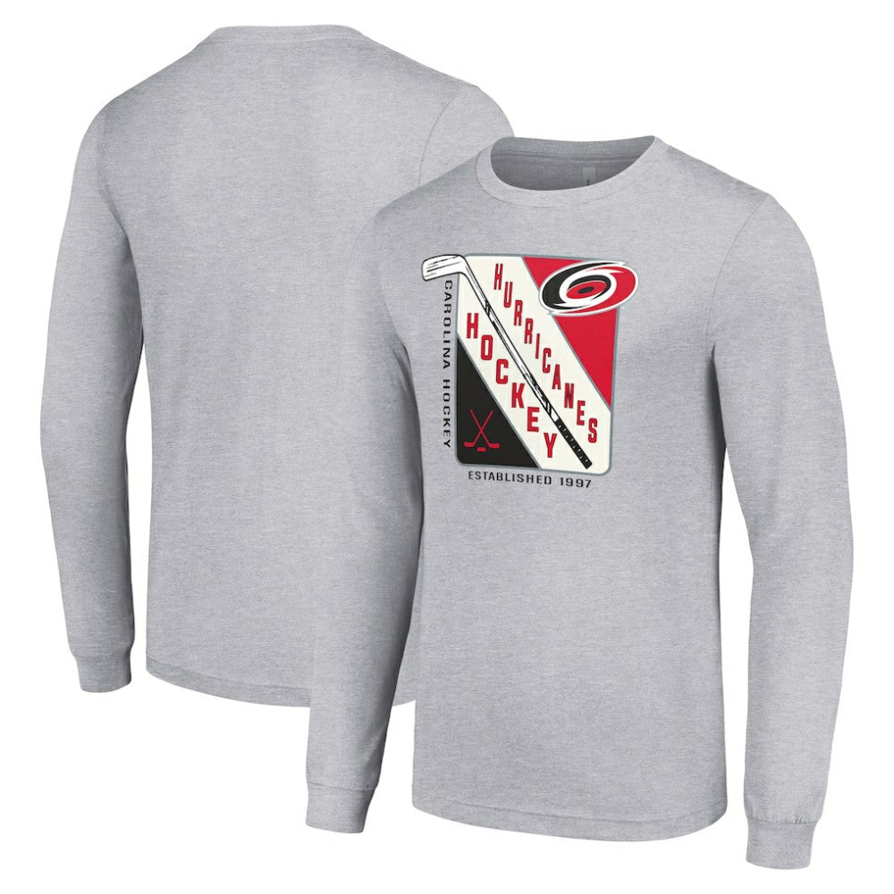 Carolina Hurricanes - Starter Shield Long Sleeve Graphic T-Shirt Heather Gray