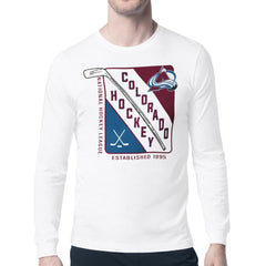 Colorado Avalanche - Starter Shield Long Sleeve Graphic T-Shirt White