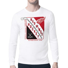 Detroit Red Wings - Starter Shield Long Sleeve Graphic T-Shirt White