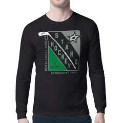 Dallas Stars - Starter Shield Long Sleeve Graphic T-Shirt Black