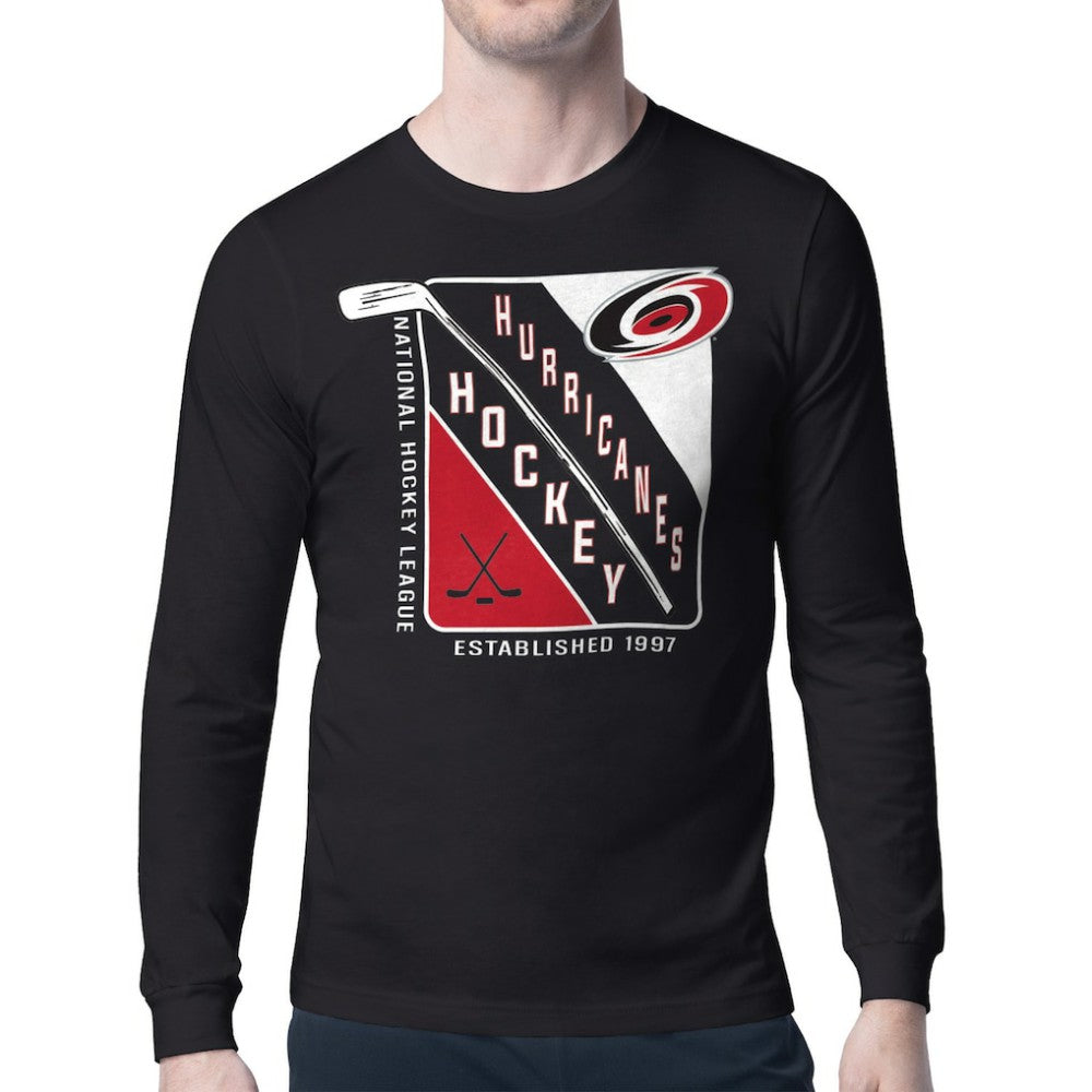 Carolina Hurricanes - Starter Shield Long Sleeve Graphic T-Shirt Black
