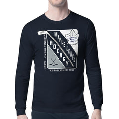 Toronto Maple Leafs - Starter Shield Long Sleeve Graphic T-Shirt Navy