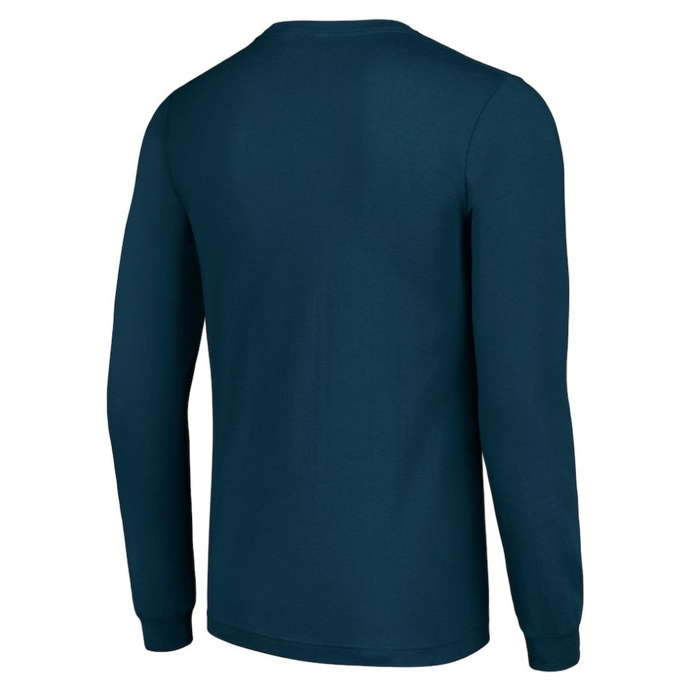Vancouver Canucks - Starter Shield Long Sleeve Graphic T-Shirt Navy