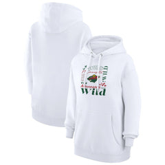 Minnesota Wild - G-III 4Her by Carl Banks Women's Collage Team Graphic Tri-Blend Fleece Pullover Hoodie White
