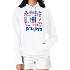 New York Rangers G-III 4Her by Carl Banks Women's Collage Team Graphic Tri-Blend Fleece Pullover Hoodie White