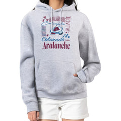 Colorado Avalanche - G-III 4Her by Carl Banks Women's Collage Team Graphic Fleece Pullover Hoodie Heather Gray