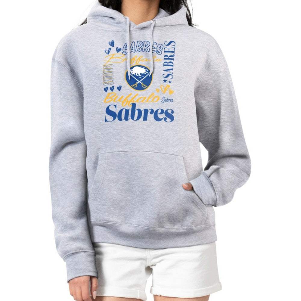 Buffalo Sabres - G-III 4Her by Carl Banks Women's Collage Team Graphic Fleece Pullover Hoodie Heather Gray
