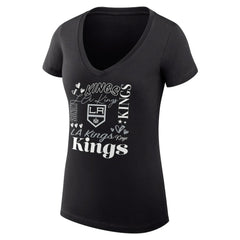 Los Angeles Kings - G-III 4Her by Carl Banks Women's Super-Slim Fit Lightweight Collage Team Graphic T-Shirt Black